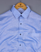 Osaka SkyBlue Luxurious Linen Cotton Formal Shirt