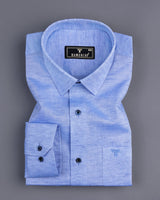 Osaka SkyBlue Luxurious Linen Cotton Formal Shirt