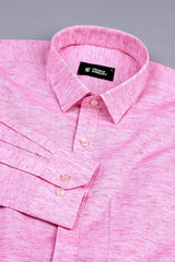 Rose pink dot with white texture solid shirt