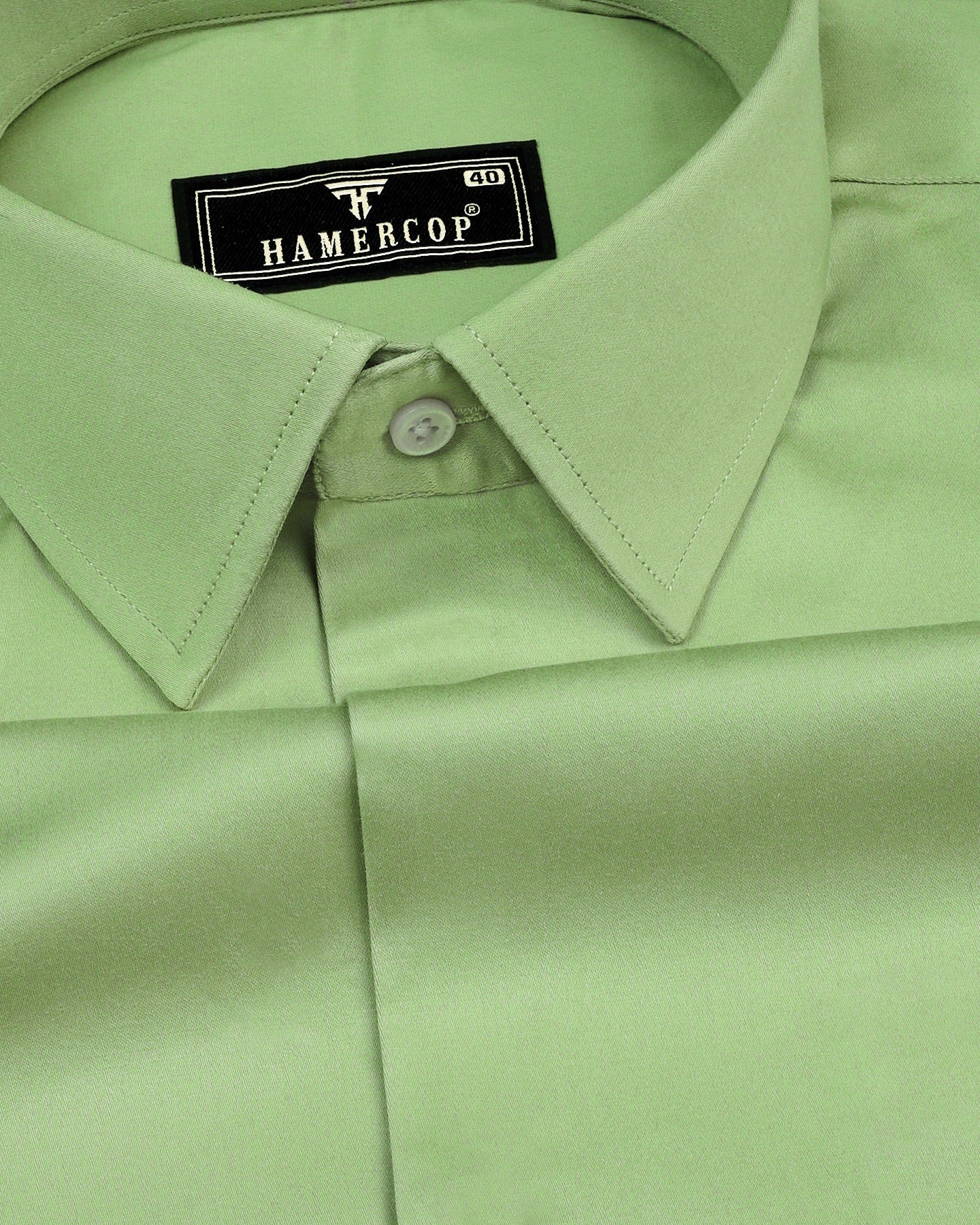 Kyoto Pista Green Soft Touch Satin Premium Cotton Shirt – Hamercop