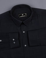 Walter Black Dobby Texture Premium Cotton Shirt