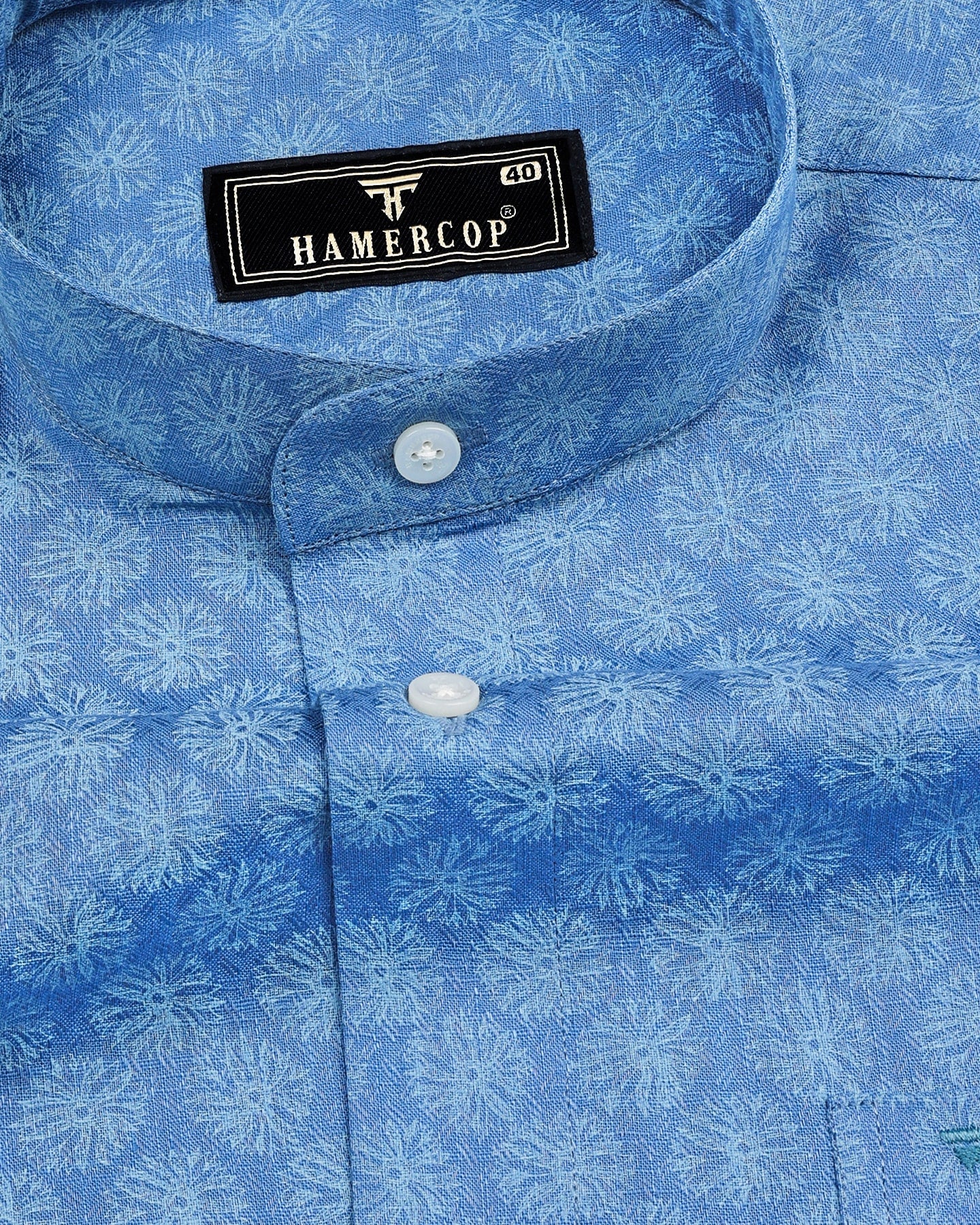Capricorn Cotton Shirt In Blue Floral