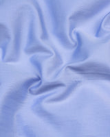 SkyBlue Soft Touch Satin Designer Tuxedo Shirt