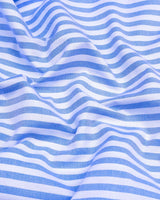 Torcello Blue With White Stripe Oxford Cotton Formal Shirt