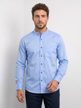Totowa SkyBlue Textured Dobby Cotton Shirt