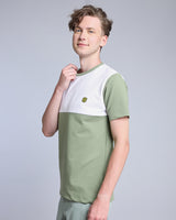 Green With White Pique Pima Designer T-Shirt