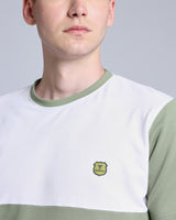 Green With White Pique Pima Designer T-Shirt