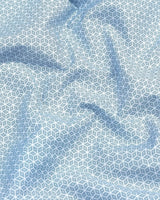 Orient Blue Diamond Printed Poplin Cotton Shirt