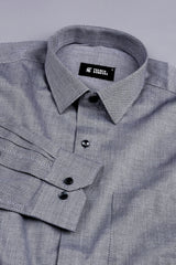 White with light black rhombus shape jacquard shirt