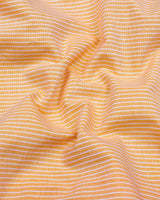 Moccasin Yellow Pencil Stripe Designer Cotton Shirt