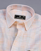 Canvas Orange With Green Graph Check Amsler Cotton Shirt