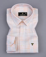 Canvas Orange With Green Graph Check Amsler Cotton Shirt