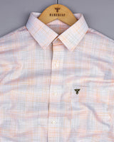 Canvas Orange With Green Graph Check Amsler Cotton Shirt