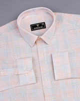 Canvas Orange With Green Graph Check Amsler Cotton Shirt