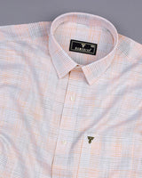 Canvas Orange With Green Graph Check Amsler Cotton Shirt