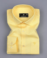 Ripe Banana Yellow Oxford Cotton Formal Shirt