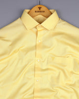 Ripe Banana Yellow Oxford Cotton Formal Shirt