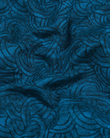 Delft Blue Jacquard Textured Cotton Shirt Style Kurta