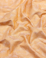 Vicenza Biscuit Cream Jacquard Textured Cotton Shirt