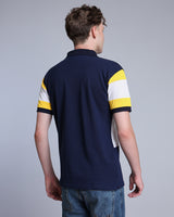 Ultra NavyBlue With White Pique Pima Designer T-Shirt