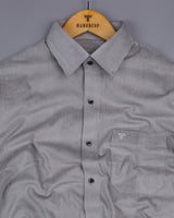 Owl Gray Corduroy Premium Cotton Solid Shirt