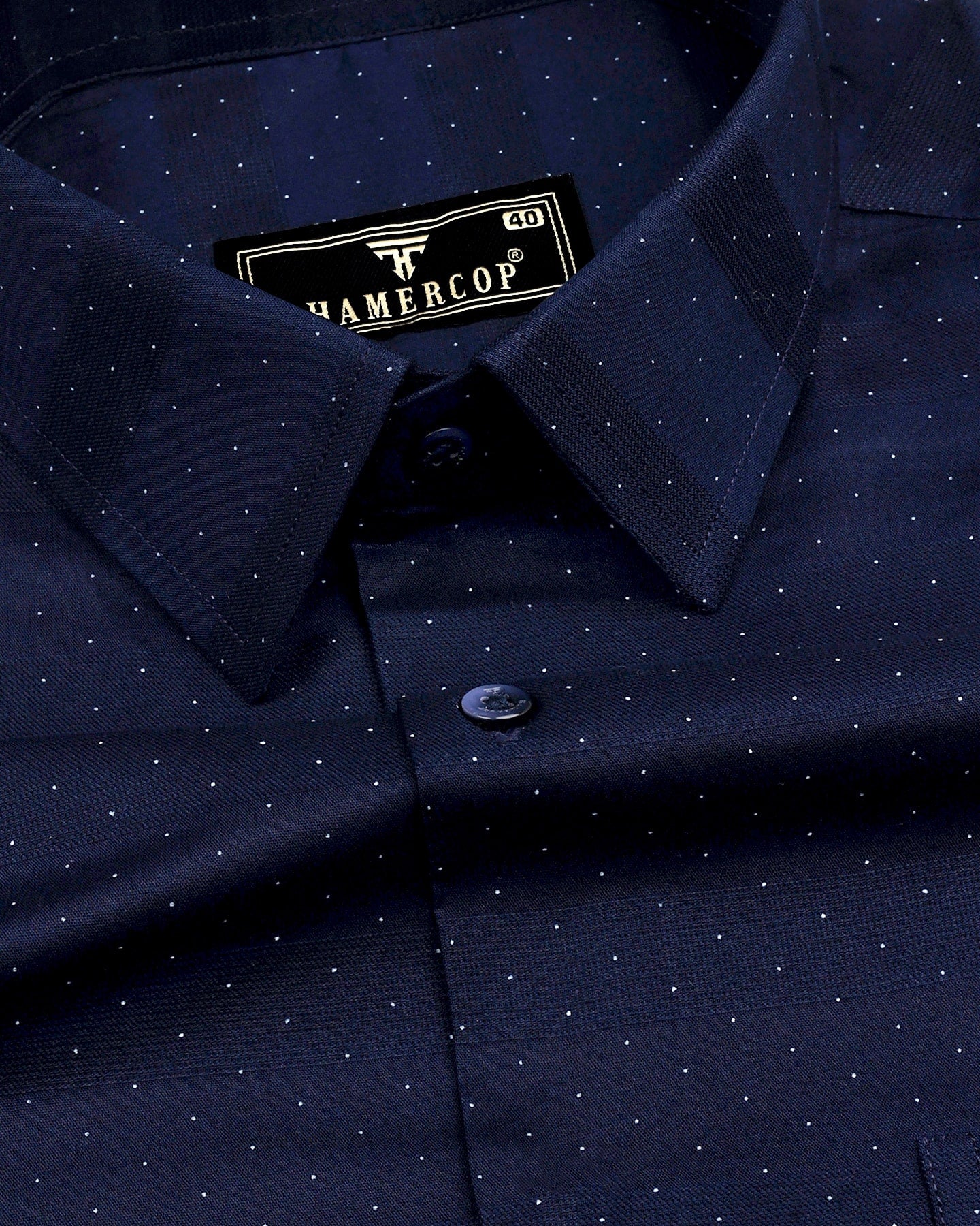 Cooper Shirt  - Navy and White Stripe Cotton main image 1