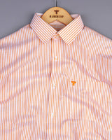 Atlanta Orange Bengal Stripe Oxford Cotton Shirt