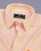 Atlanta Orange Bengal Stripe Oxford Cotton Shirt