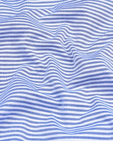 Pacific Blue Bengal Stripe Oxford Cotton Designer Shirt