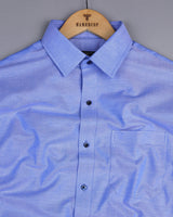 Carolina Blue Solid Oxford Cotton Formal Shirt