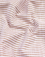 Lifa Cream With White Stripe Linen Cotton Formal Shirt