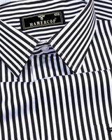 Destiny Black With White Stripe Premium Giza Designer Shirt