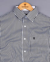 Destiny Black With White Stripe Premium Giza Designer Shirt
