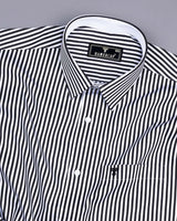 Destiny Black With White Stripe Premium Giza Designer Shirt