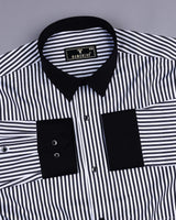 Destiny Gray With White Stripe Premium Giza Designer Shirt