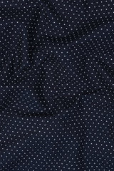 Dark blue with white dot polka printed shirt