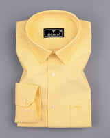 Buttermilk Yellow Oxford Cotton Formal Shirt