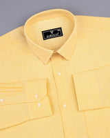 Buttermilk Yellow Oxford Cotton Formal Shirt