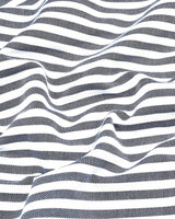 Harwich Black With White Stripe Dobby Cotton Shirt