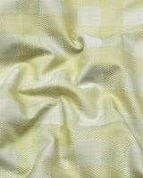 Shell Green Dobby Check Premium Giza Shirt