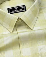 Shell Green Dobby Check Premium Giza Shirt