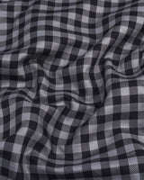 Belmont Black With Gray Twill Check Premium Giza Shirt