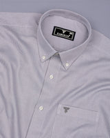 Bissen Gray With White Dobby Textured Giza Shirt
