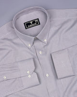 Bissen Gray With White Dobby Textured Giza Shirt