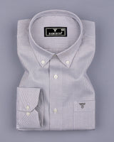 Bissen Gray With White Dobby Textured Giza Shirt