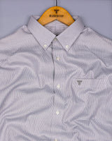 Bissen Gray With White Dobby Textured Giza Shirt