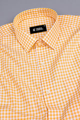 Classic Musterd Yellow with white twill check shirt