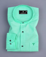 Mint Green Plain Oxford Cotton Shirt