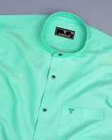 Mint Green Plain Oxford Cotton Shirt