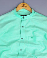 Mint Green Plain Oxford Cotton Shirt